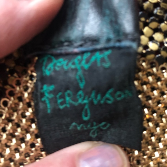 Douglas Ferguson c. 1980s handpainted metallic mesh bib Vintage Studio 54 - Picture 8 of 10